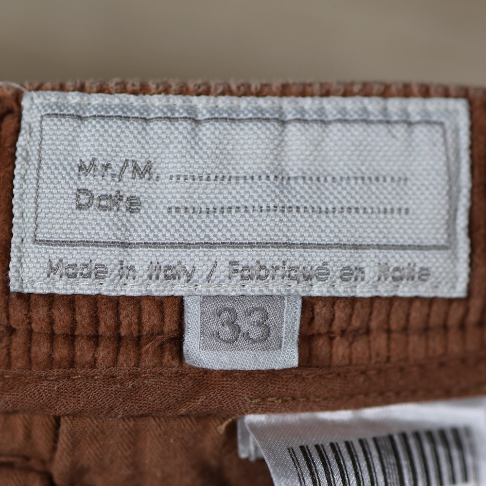 Eleventy Pants Mens 33x29 Brown Corduroy Slim Tapered Chino Made In Italy - Picture 5 of 12